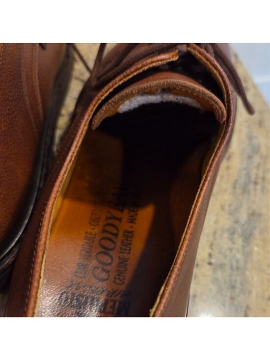 Mephisto Dress Shoes Men Size 8 Air Relax GoodYear Welt Brown Pebble Leather main image 4
